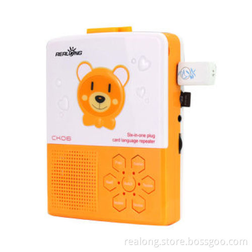 Cassette/USB/TF card player with language learning function